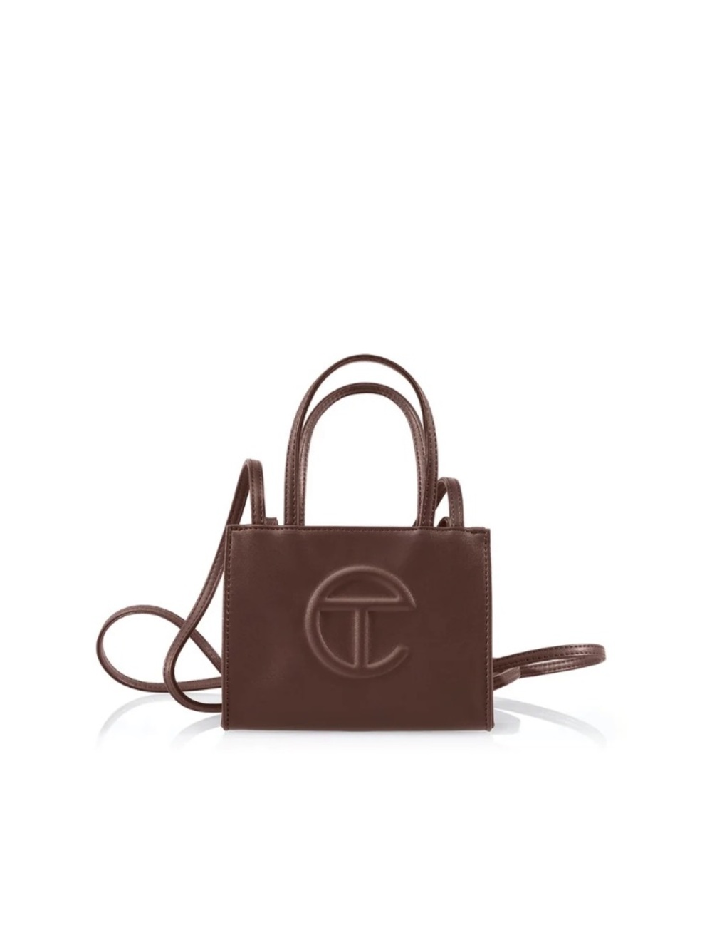 Telfar Small Shopping Bag in Chocolate Brown